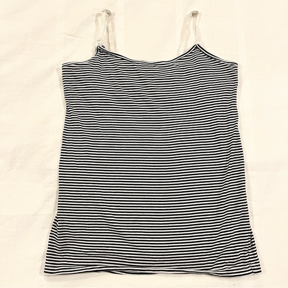 Motherhood Maternity Striped Black White Clip-down Nursing Tank Camisole Size M - Picture 1 of 5